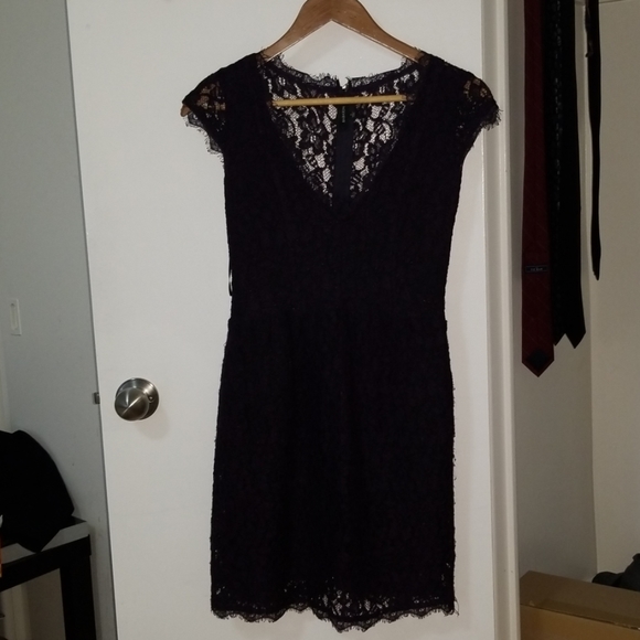 Artizia Bataton aubergine lace mini dress - Picture 3 of 5
